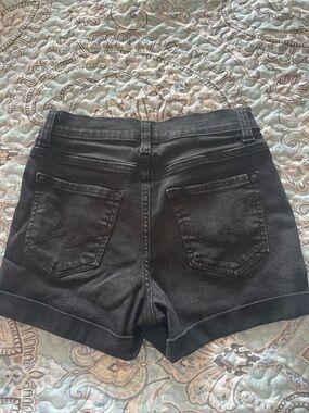 Wallflower Black Rolled-Hem Denim Shorts